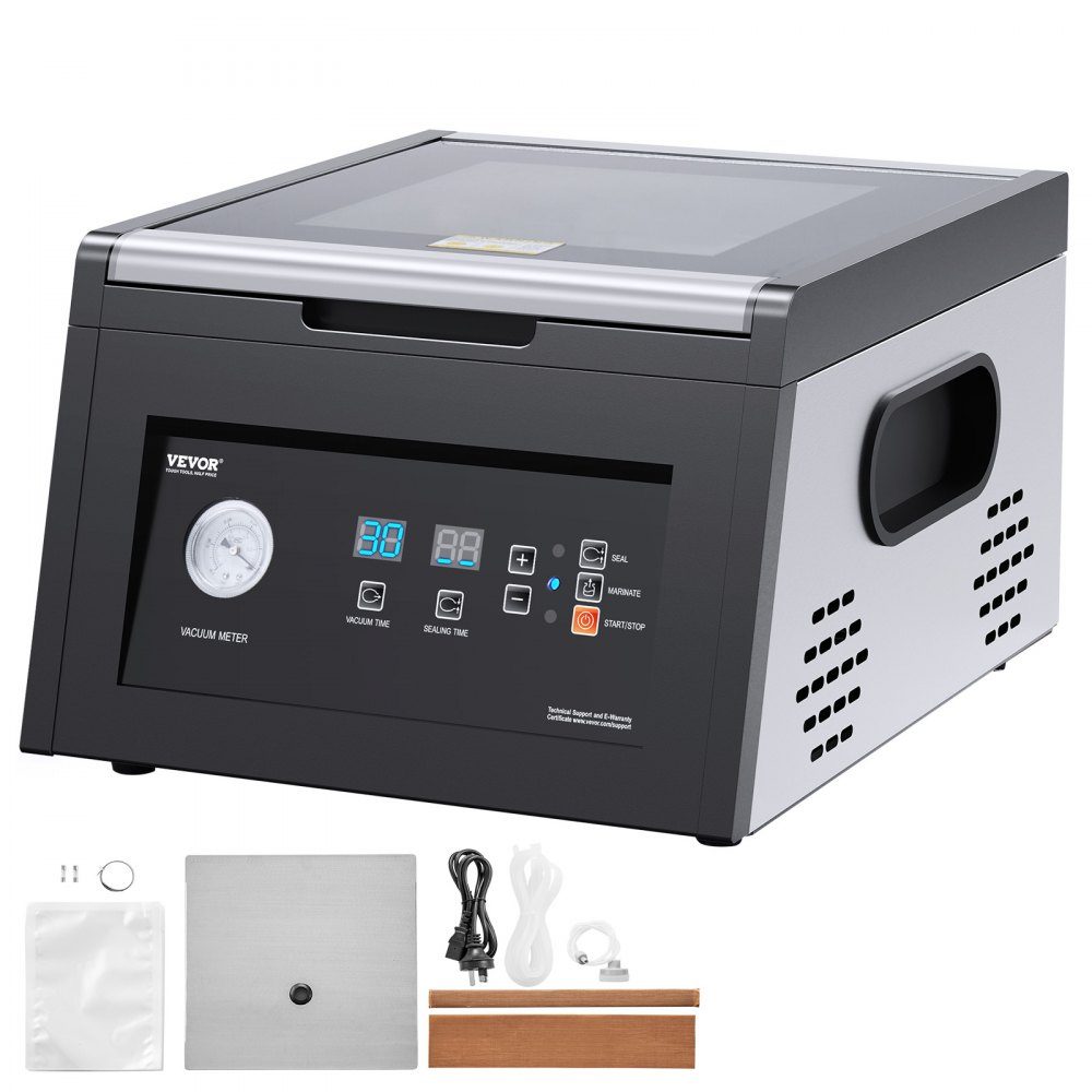 Kammer-Vakuumierer, 380 W, Nassfutter-Fleisch-Verpackungsmaschine, kompaktes Design, idealer kommerzieller Vakuumierer für den professionellen und privaten Gebrauch