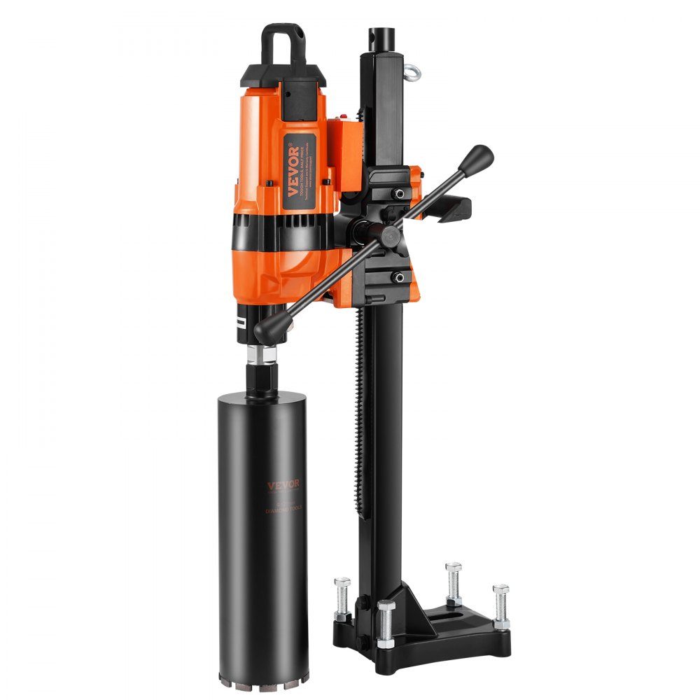 Kernbohrmaschine Diamant-Kernbohrmaschine mit Bohrdurchmesser 2-30 cm mit Ständer und Kernbohrmaschine, 3500 W robuste Betonkernbohrmaschine, Nass- und Trockenanwendung für Betonsteine