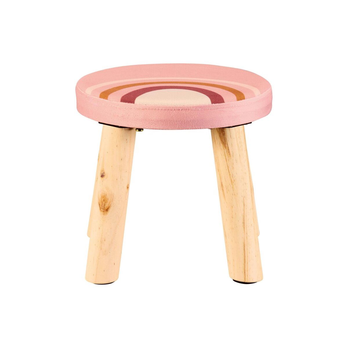 LIVARNO home children's stool with storage space, with wooden feet (wooden feet - rainbow)