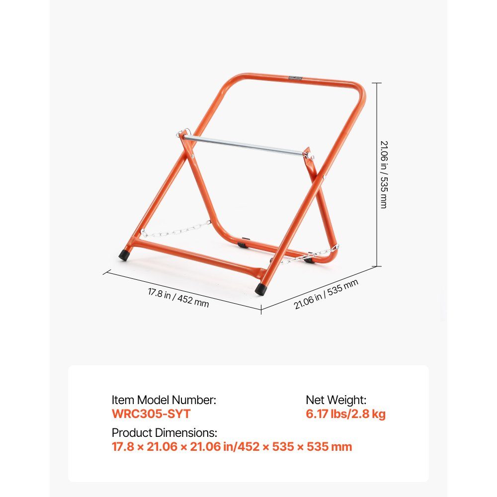 Wire Spool Holder, Steel Frame, Foldable Cable Dispenser, Load Capacity 45kg, Portable Wire Dispenser for Storing 50cm Diameter Spools in Various Conditions