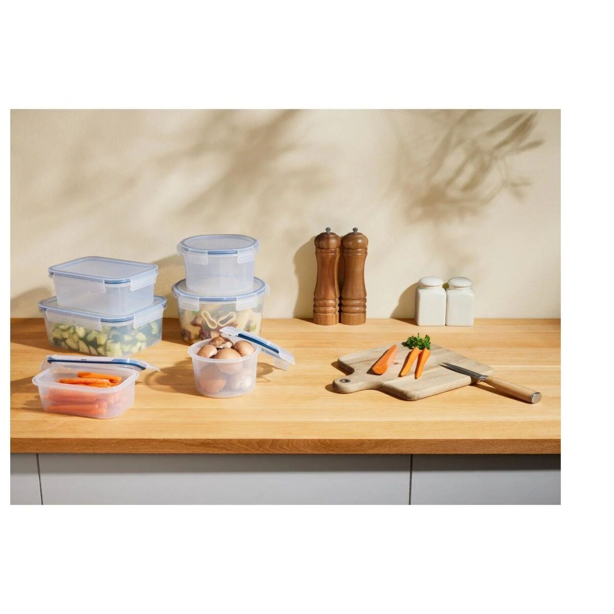 SILVERCREST® food storage container set, 6 pieces (rectangular & round)