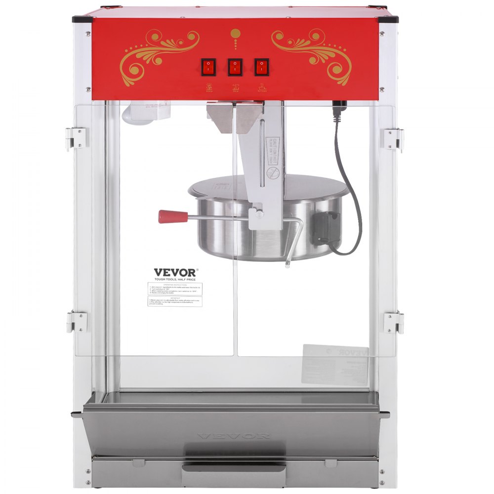 Popcornmaker Popcornmaker 1615W 16oz waterkoker Grote capaciteit Popcornmaker op aanrecht met gehard glas Inclusief 3 roestvrijstalen scoops in bioscoopstijl Popcornmaker Popcornmaker 1615W 16oz waterkoker Grote capaciteit Popcornmaker op aanrecht met gehard glas Inclusief 3 roestvrijstalen scoops in bioscoopstijl