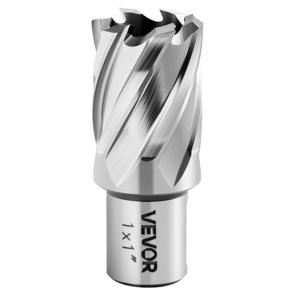 Carottier HSS Arbre Weldon 4 pièces. Foret magnétique diamètre de coupe 25,4 mm, 2 forets avec 2 goupilles de centrage, profondeur de coupe 25,4 mm, 2 coffrets en plastique, pour forets magnétiques, acier, aluminium
