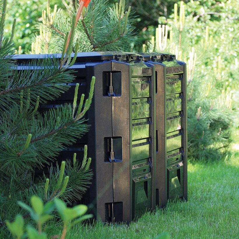 Garden Composter 800L Module Thermal Composter Plastic Composter Black