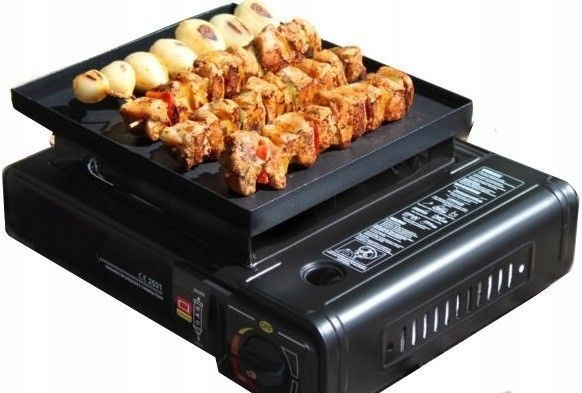 Base for camping stove, camping gas stove, grill, stove, outdoor table grill, grill plate