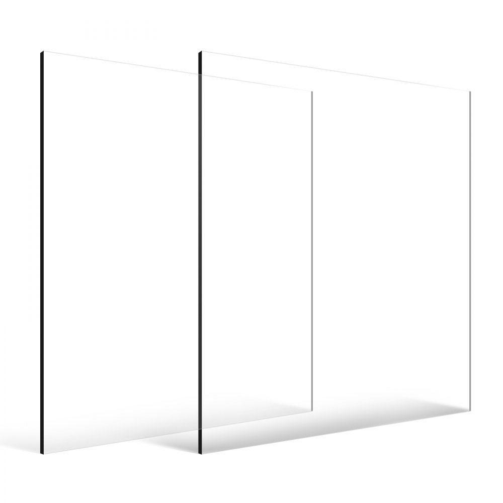 Plexiglas acrylplaat set van 2 plastic platen 610x914mm 6mm dik helder plastic glas voor knutselprojecten Vervangingsglas voor fotolijst DIY-display Gemakkelijk te snijden