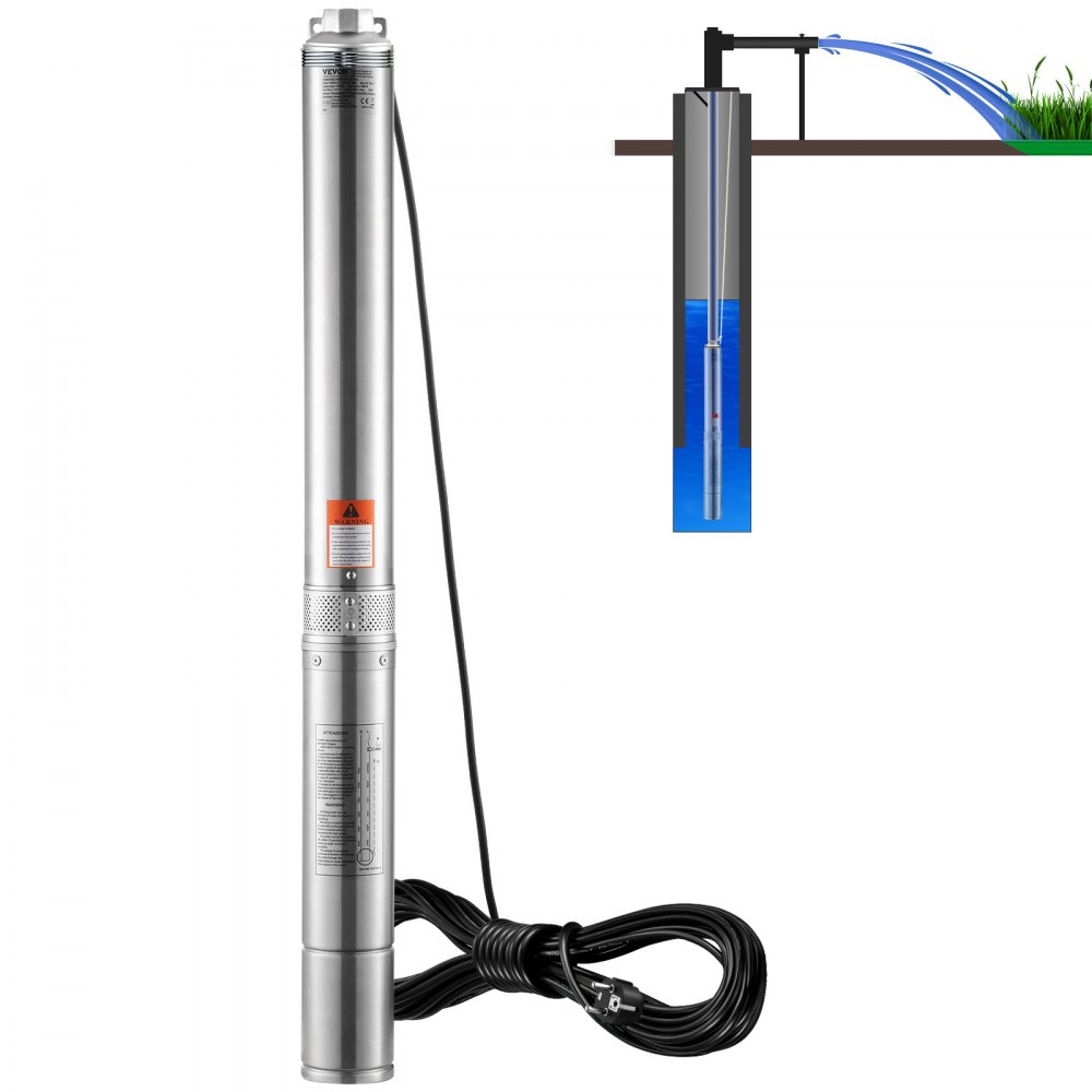 Pompa głębinowa do studni głębinowych, 1100 W, 230 V, 50 Hz, maksymalny przepływ 7,1 m³/h, maksymalna wysokość podnoszenia 105 m z kablem zasilającym o długości 19,4 m, pompy wodne ze stali nierdzewnej do nawadniania przemysłowego i użytku domowego, klasa Pompa głębinowa do studni głębinowych, 1100 W, 230 V, 50 Hz, maksymalny przepływ 7,1 m³/h, maksymalna wysokość podnoszenia 105 m z kablem zasilającym o długości 19,4 m, pompy wodne ze stali nierdzewnej do nawadniania przemysłowego i użytku domowego, klasa