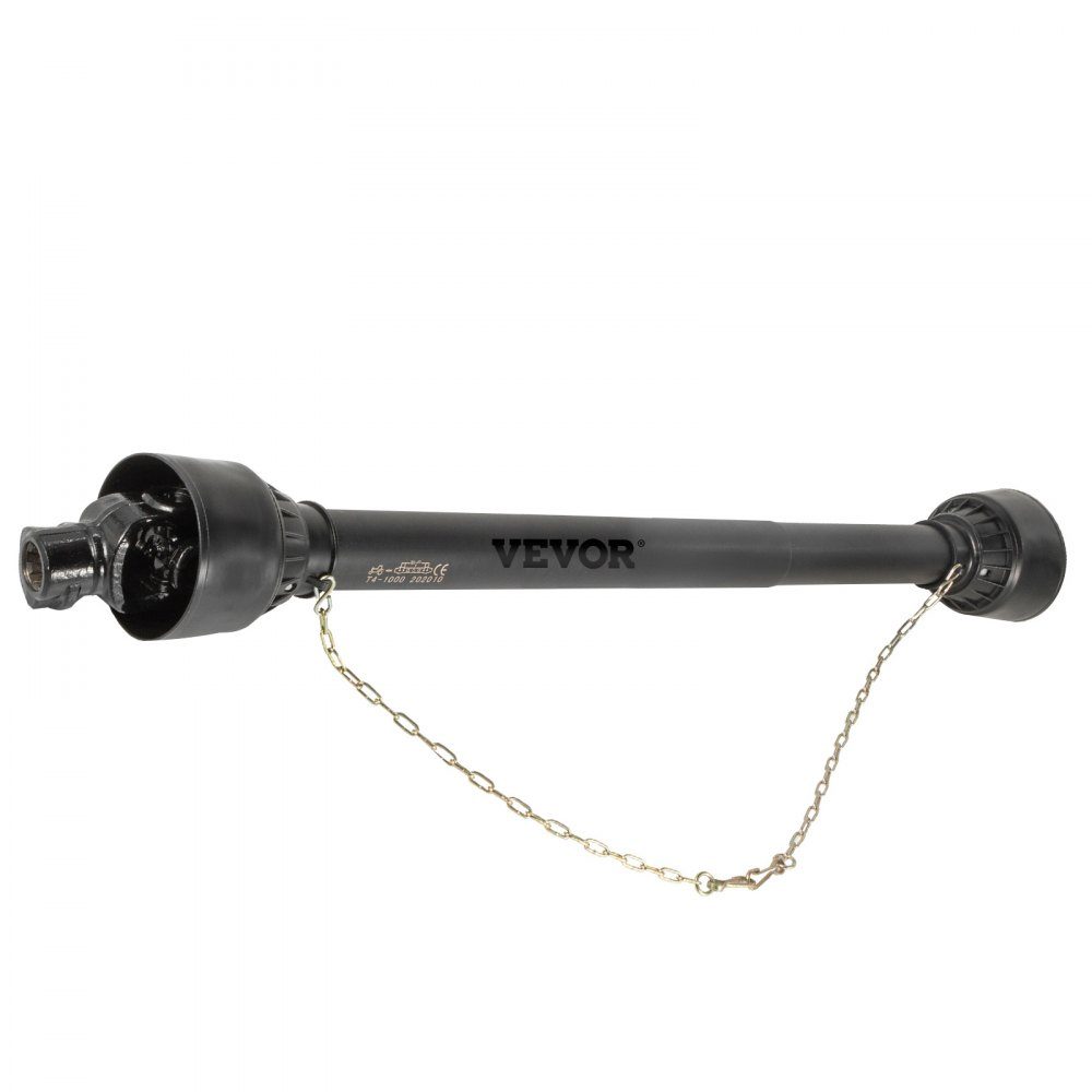 PTO T4 Cardan Shaft Drive Shaft 34.9mm 6 Spline End for Tractor Extendable from 1100 to 1550mm Ideal for Lawnmowers, Brush Cutters, Tillers, Fertilizer Spreaders