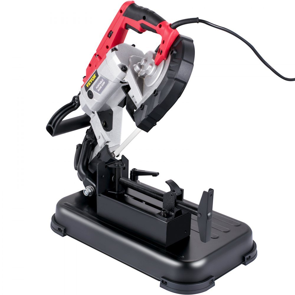 Bandsäge, 5 Zoll Schnittgröße, 1100 W, 10 A, Stahlbandsäge, Bandsäge mit 5 Zoll maximaler Schnittkapazität (ohne Sockel), 54 Zoll – 472,4 Fuß pro Minute, Geschwindigkeitsskala, Metallbandsägemaschine