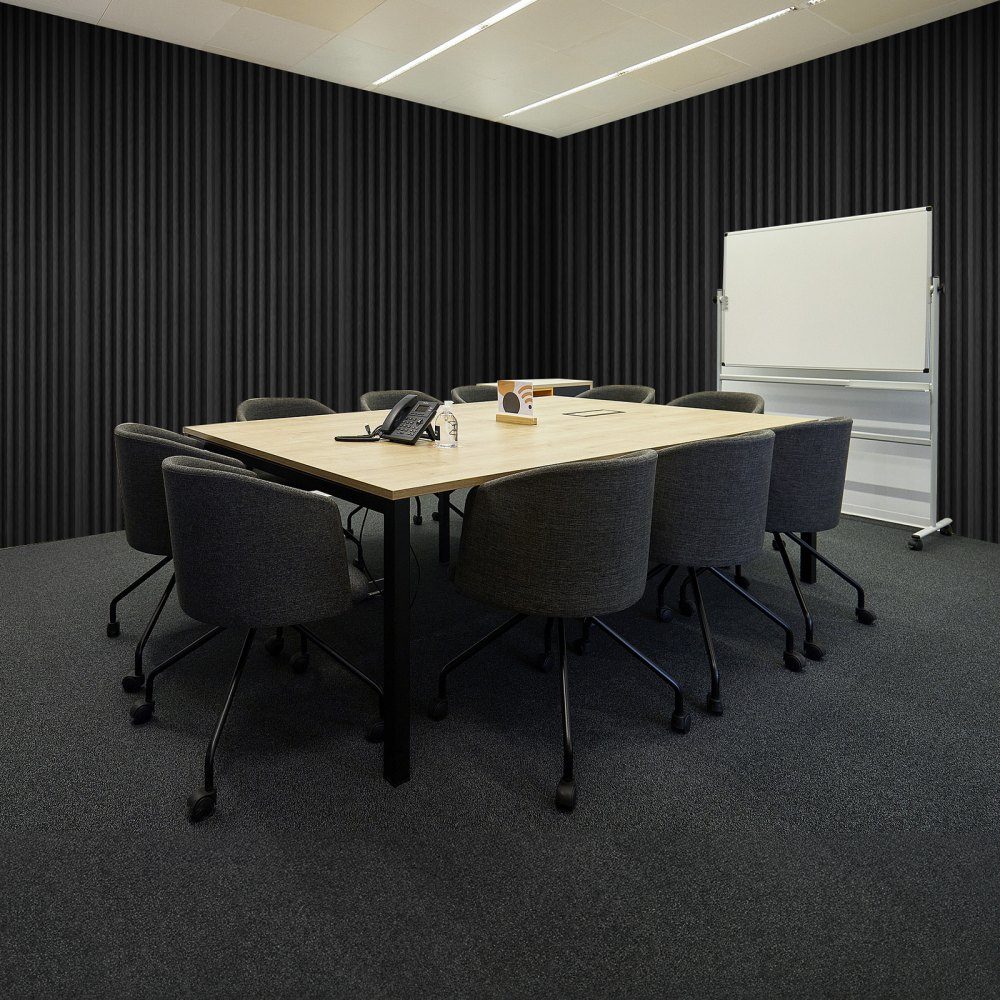 Akustikschaum-Akustikplatten, 52er-Set, 30 x 30 x 2,5 cm, hochdichte schalldichte Wandpaneele, Akustikplatten, Akustikschaummatten für Studiowände und -decken, schwarz