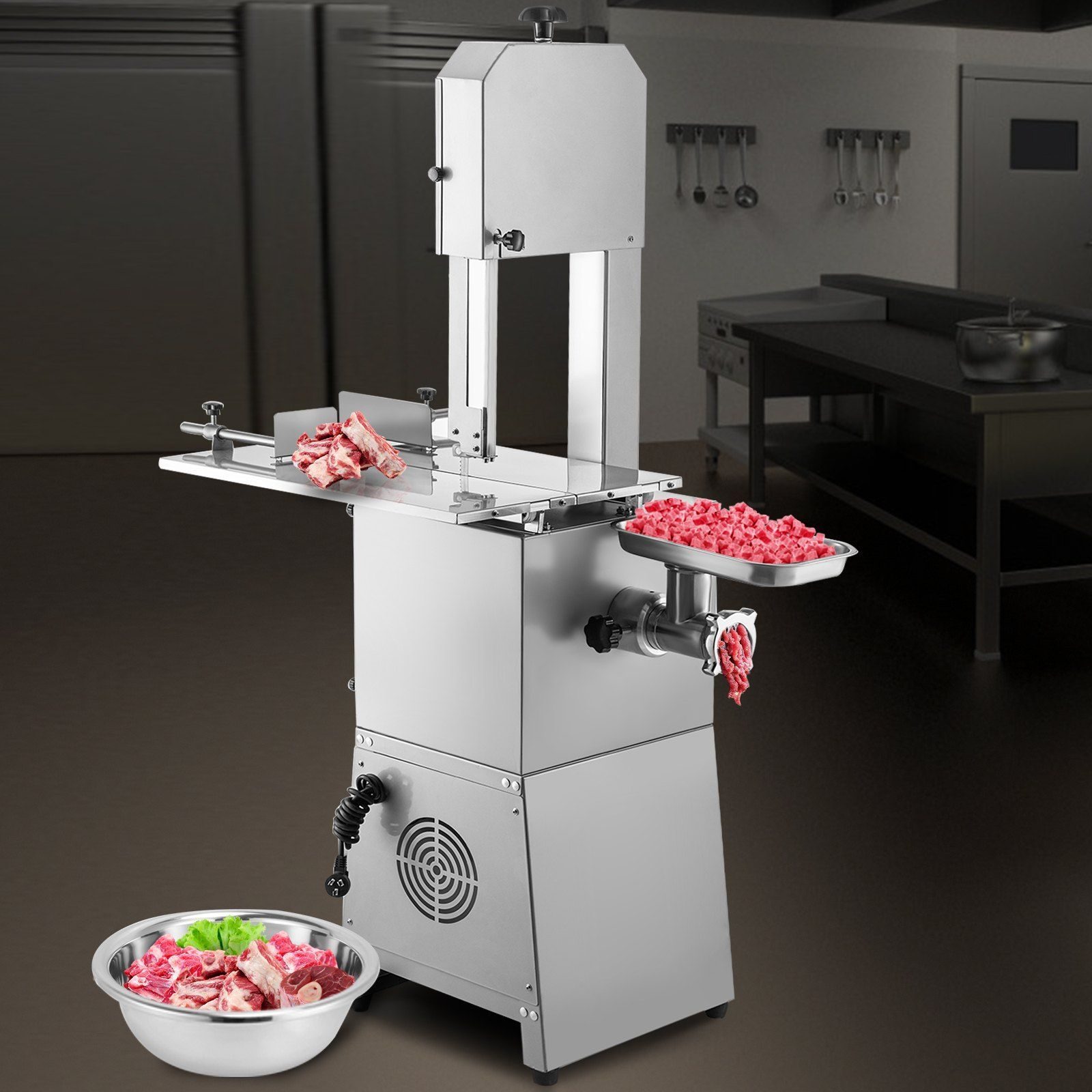 Profi Metzger Gastro Knochensägemaschine Knochenschneidemaschine Knochensäge Fleisch Edelstahl Fleischwolf 2-in-1