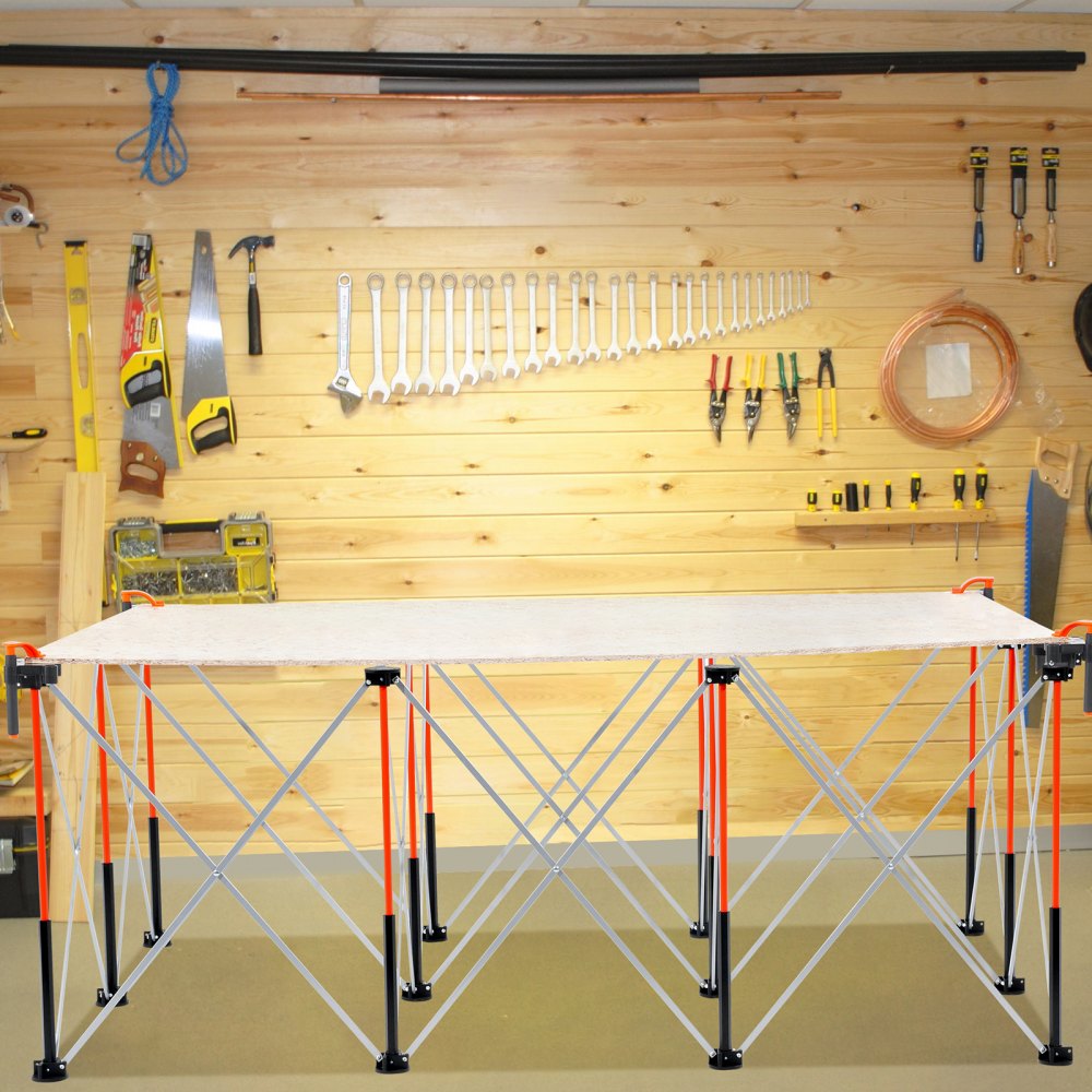 Tragbarer klappbarer Montageständer (1865 x 1261 x 733 mm), klappbarer Werkbank-Werkbankständer mit 2041 kg Tragkraft & Aufbewahrungstasche (ohne Tischplatte) für Garage, Werkstatt Tragbarer klappbarer Montageständer (1865 x 1261 x 733 mm), klappbarer Werkbank-Werkbankständer mit 2041 kg Tragkraft & Aufbewahrungstasche (ohne Tischplatte) für Garage, Werkstatt