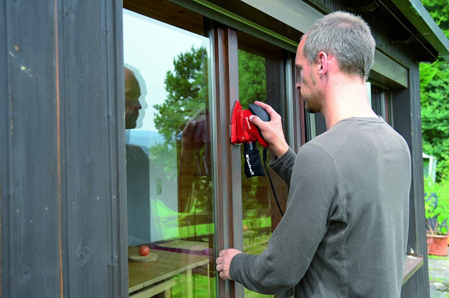 Einhell Multischleifer TH-OS 1016 (100 W, Schleiffläche 104 cm², Staubbeutel und Saugadapter, Klettschleifpapier P120)