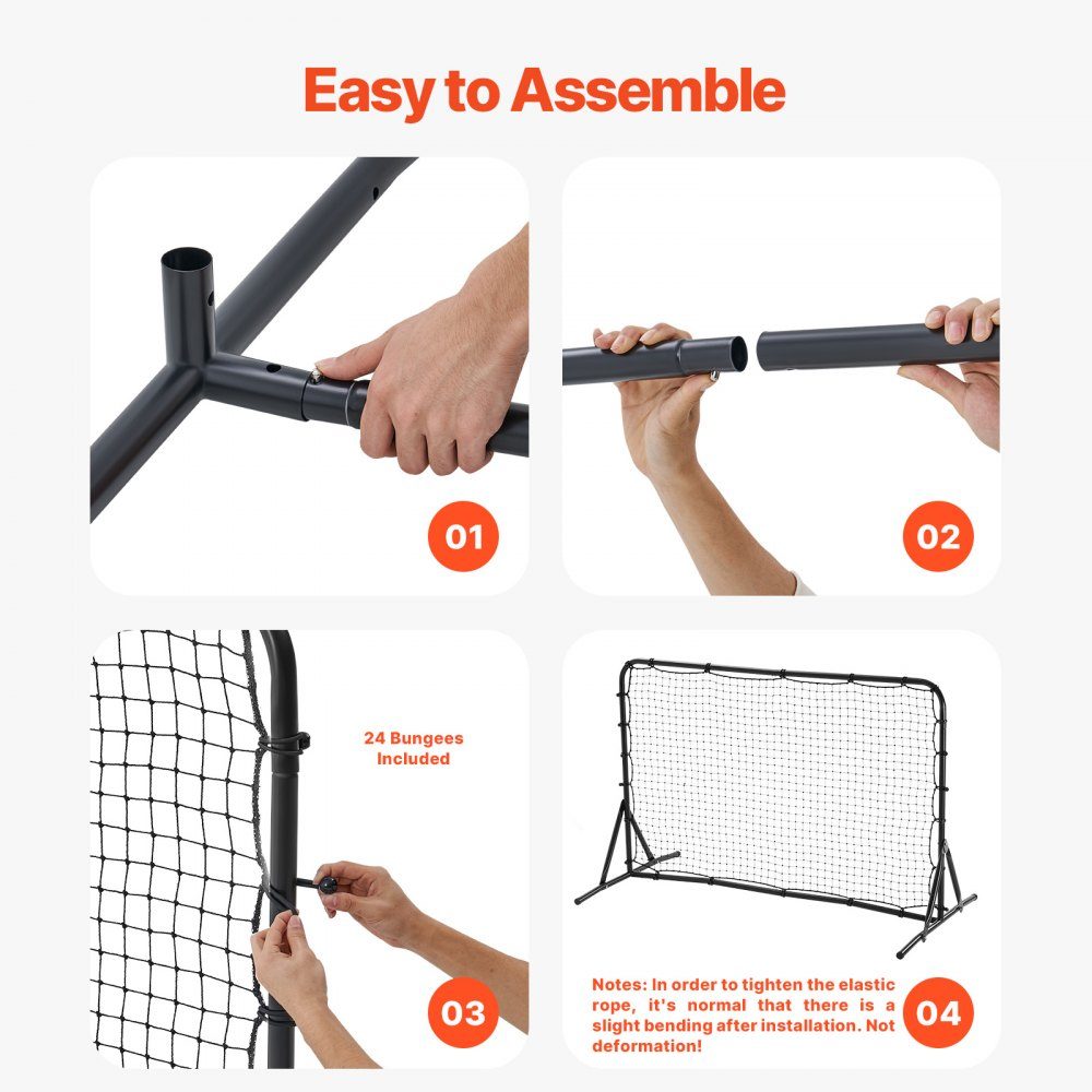 Soccer Rebound Net 6x4 Feet Portable Training Gift Double Sided Rebound Net Soccer Training Tool Tools and Equipment for All Ages Kick Back Rebounder