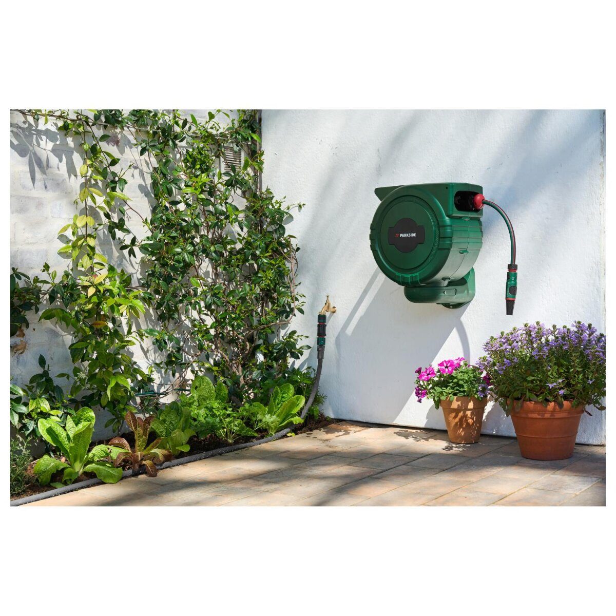 PARKSIDE® muurslanghaspel, 25 m, groen overige