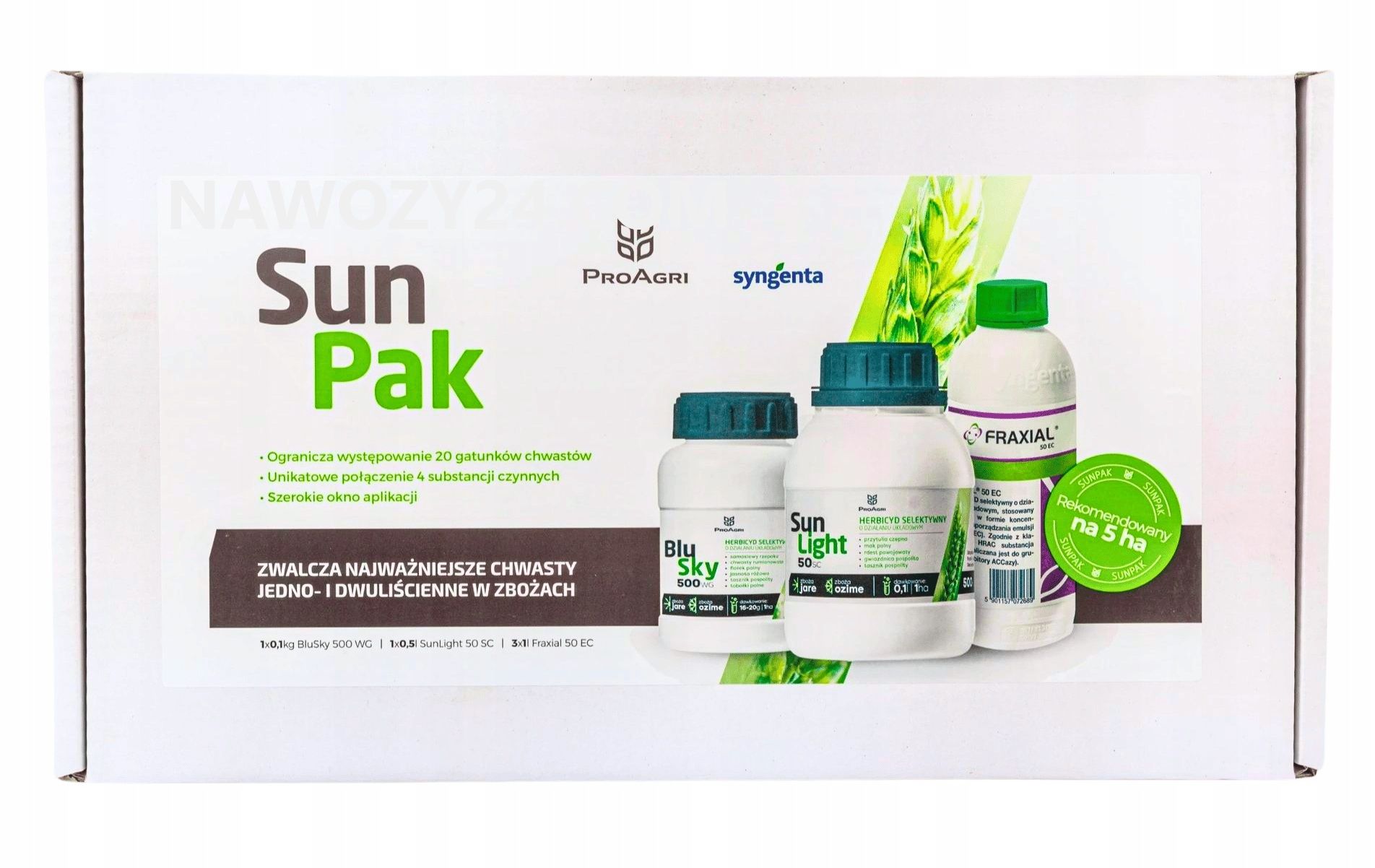 Effectief herbicide voor 5 hectare - SunPak tegen onkruid en onkruid Effectief herbicide voor 5 hectare - SunPak tegen onkruid en onkruid
