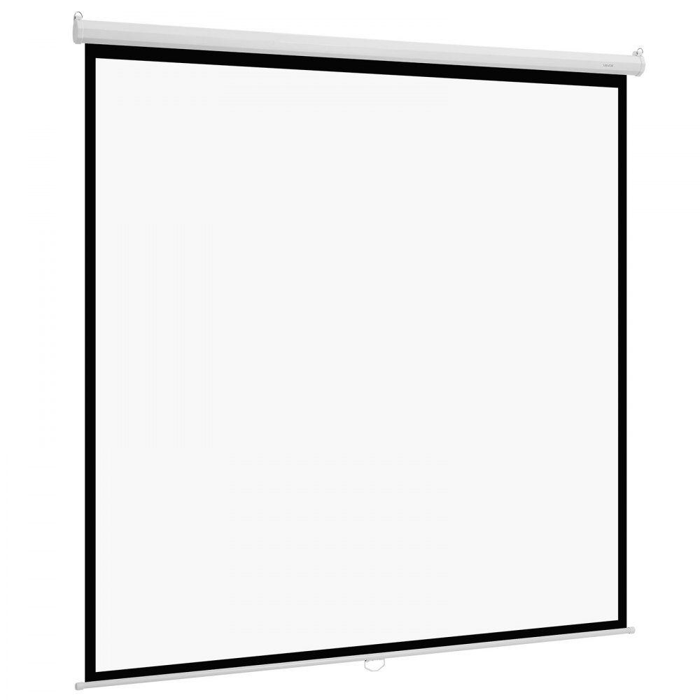 Manual Projection Screen, 120 Inch 1:1 4K 1080 HD Retractable Projection Screen, Wall Mounted Movie Projection with Pull Rope, Portable Rolling Screen Home Theater