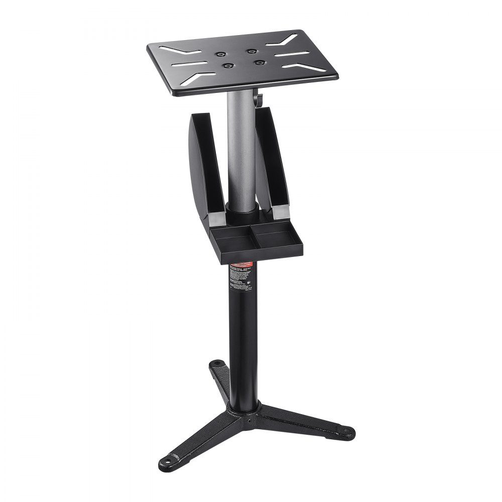Sanding Stand, Bench Grinder Base for Bench Grinders with 315 x 254mm Mounting Plate, Height Adjustable Base Stand with Grinding Wheel Storage Compartment and Cast Iron Base