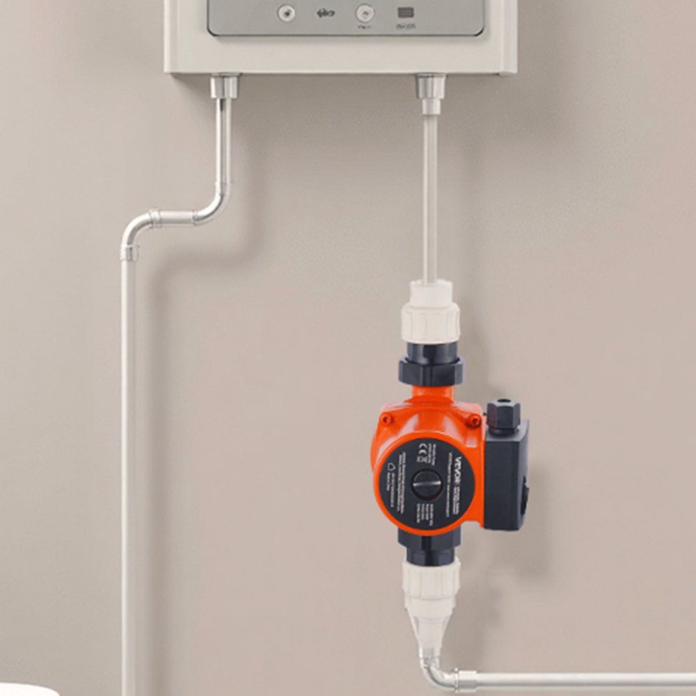 LPS25-6S/130 Cast Iron Circulation Pump 1/8HP 55L/min Hot Water Circulation Pump Threaded Connection 3 Speed ​​Setting Quiet Operation for Home Heating Systems