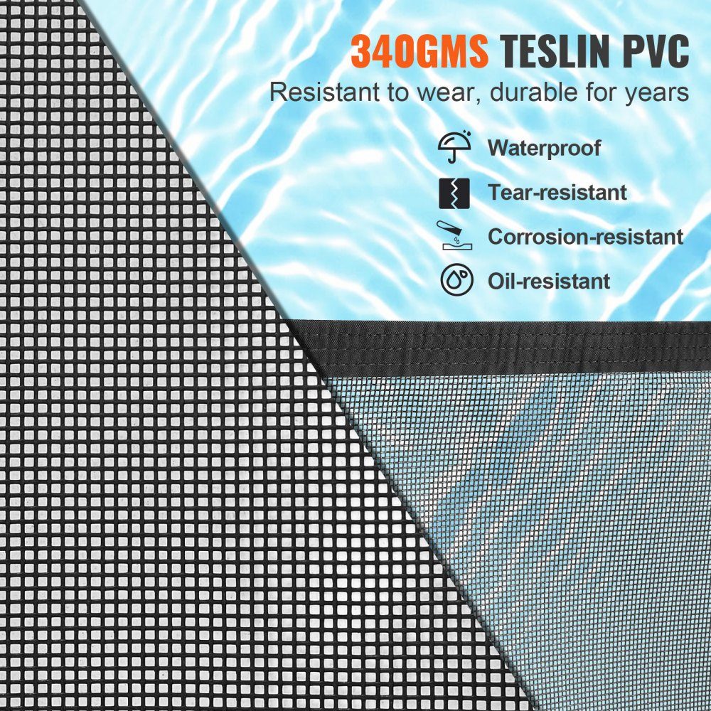 Zwembadhek, 4' x 55', verwijderbare kinderveiligheid zwembadhek, eenvoudige doe-het-zelf-installatie, zwembadhek, 12oz Teslin PVC zwembadheknet, beschermt kinderen en huisdieren