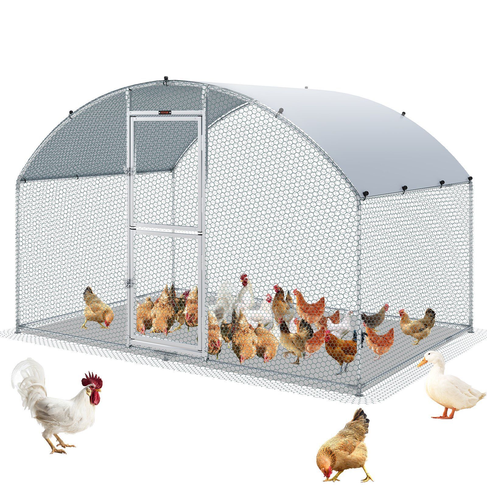 Hühnerstall, 3 x 2 x 2 m Hühnerhaus Freilaufgehege mit Sonnenschutzdach PE-Plane, Stahl Kleintierstall Hühnerhaus Dach Geflügelstall Hühnerkäfig für Hühner, Enten, Gänse, Kaninchen usw. Hühnerstall, 3 x 2 x 2 m Hühnerhaus Freilaufgehege mit Sonnenschutzdach PE-Plane, Stahl Kleintierstall Hühnerhaus Dach Geflügelstall Hühnerkäfig für Hühner, Enten, Gänse, Kaninchen usw.