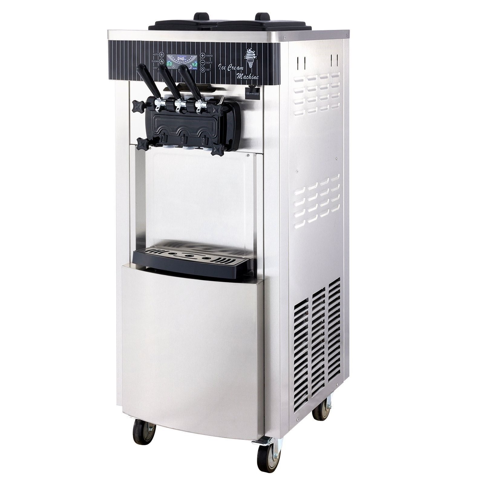 Machine à crème glacée molle machine à crème glacée autoportante commerciale machine à crème glacée crème glacée 220V acier inoxydable