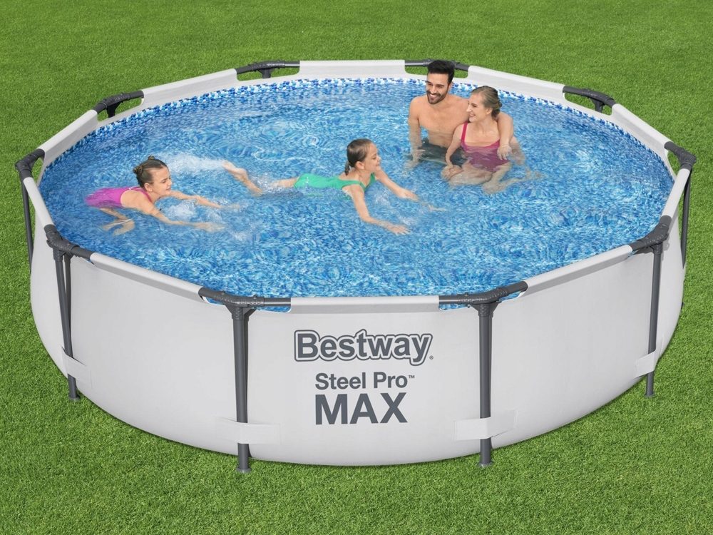 BESTWAY Steel Pro Max Frame Pool Set ca. 305x76cm mit Filtersystem im XXL-Starterset
