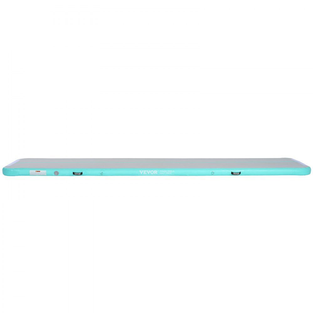 Gymnastik-Luftmatte, 10 cm dick, aufblasbare Gymnastik-Tumbling-Matte, Tumbling-Bahn mit elektrischer Pumpe, Trainingsmatten für den Heimgebrauch/Fitnessstudio/Yoga/Cheerleading/Strand/Park, Grün