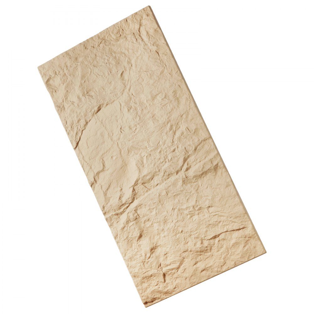 Lot de 4 panneaux muraux 3D 120 x 60 cm - Imitation pierre naturelle - Décoration murale - Surface de 2,97 m² - Décoration intérieure pour plafond, chambre à coucher, salon, salle de jeux - Pierre jaune
