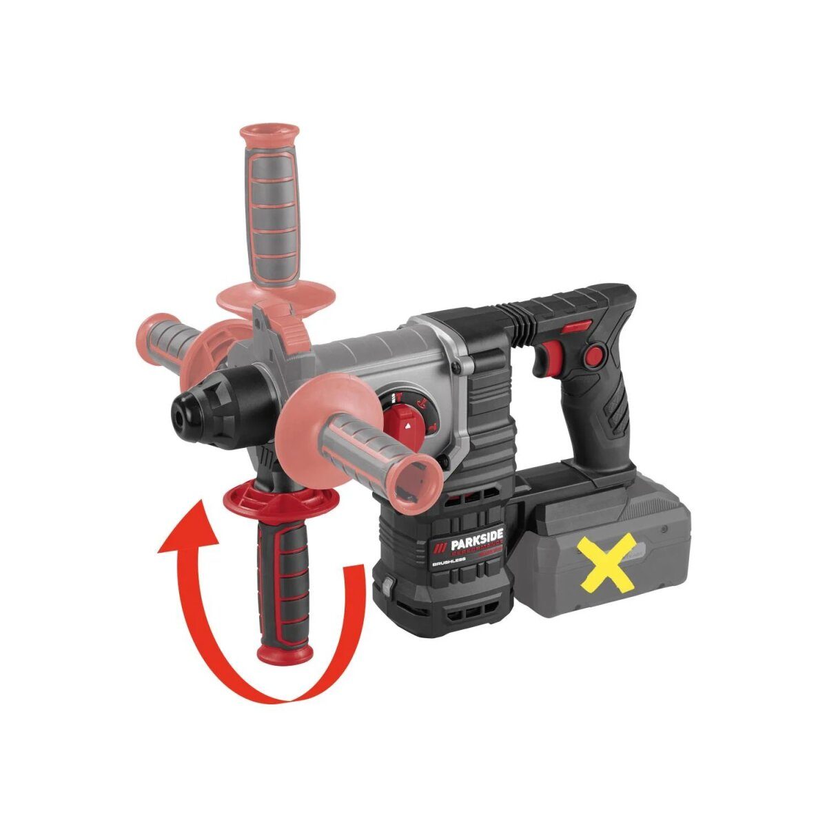 PARKSIDE PERFORMANCE® 20 V Akku-Kombihammer PPAKH 20-Li A1, ohne Akku ohne Ladegerät