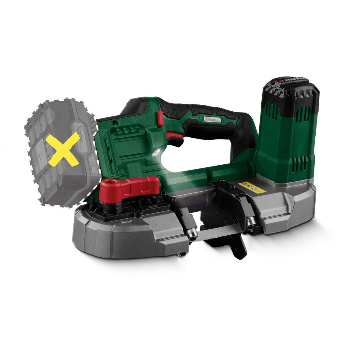 Akumulatorowa piła taśmowa PARKSIDE® 20 V PMBA 20-Li B2, bez akumulatora i ładowarki Akumulatorowa piła taśmowa PARKSIDE® 20 V PMBA 20-Li B2, bez akumulatora i ładowarki