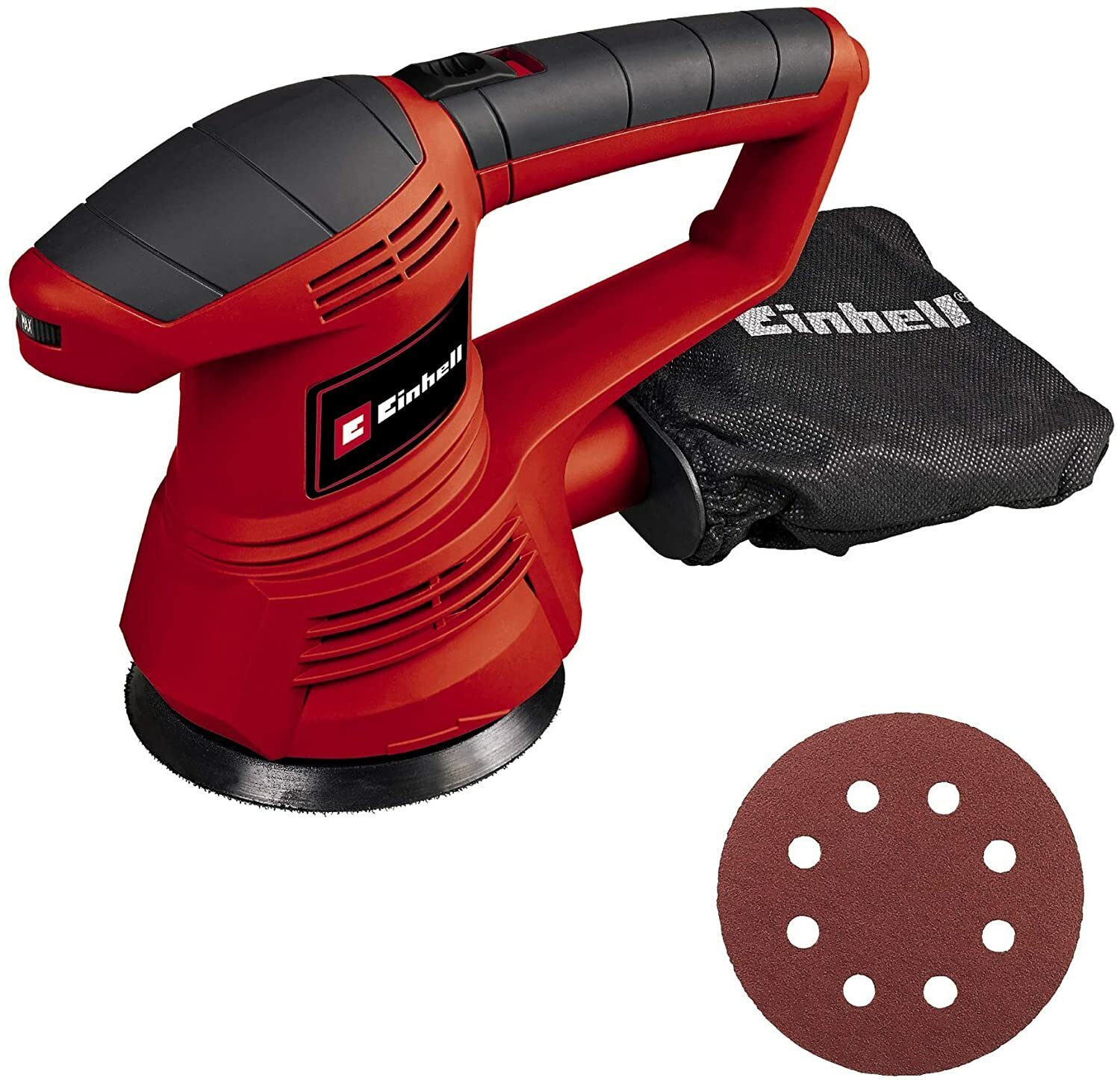 Einhell Exzenterschleifer TC-RS 38 E (380 W, Schleifteller Ø 125 mm, Drehzahlregelung, Staubbeutel, Klett-Schleifpapier)