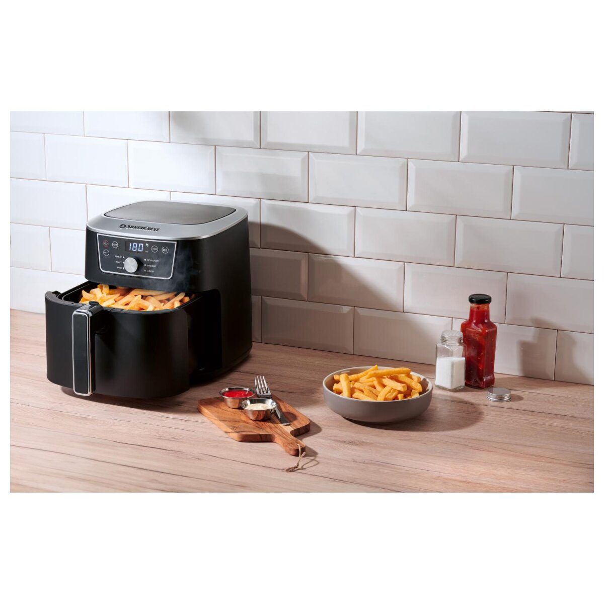 Friteuse à air chaud premium SILVERCREST® »6,7L SHFS 2150 B1« avec fonction de cuisson intelligente