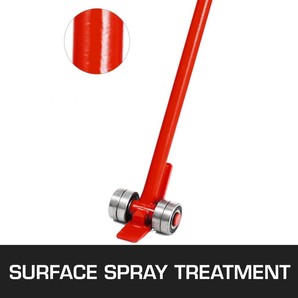 Pry bar with rollers 150cm handle length Pry bar wheels Max. load capacity up to 3 tons Lifting tool made of carbon steel Lifting aid Ideal for metallurgy Automotive engineering Mechanical engineering
