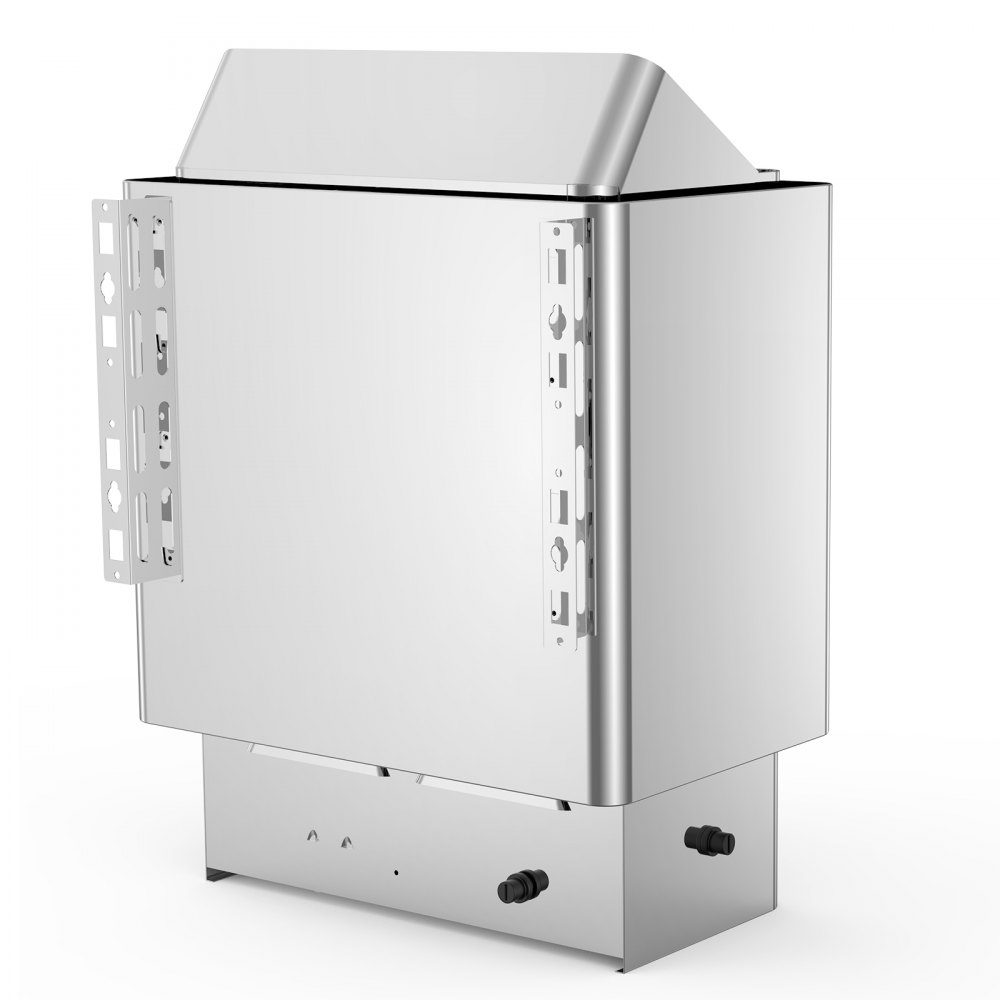 Saunaofen 9 KW, Sauna-Elektroherd 380 V - 415 V, Edelstahl-Saunaofen 20 kg Saunasteine, elektrischer Saunaofen 2 Modi (Temperatur, Zeit), für 9-13 m³ Saunaraum, 190 cm Höhe, mit Wandhalterung
