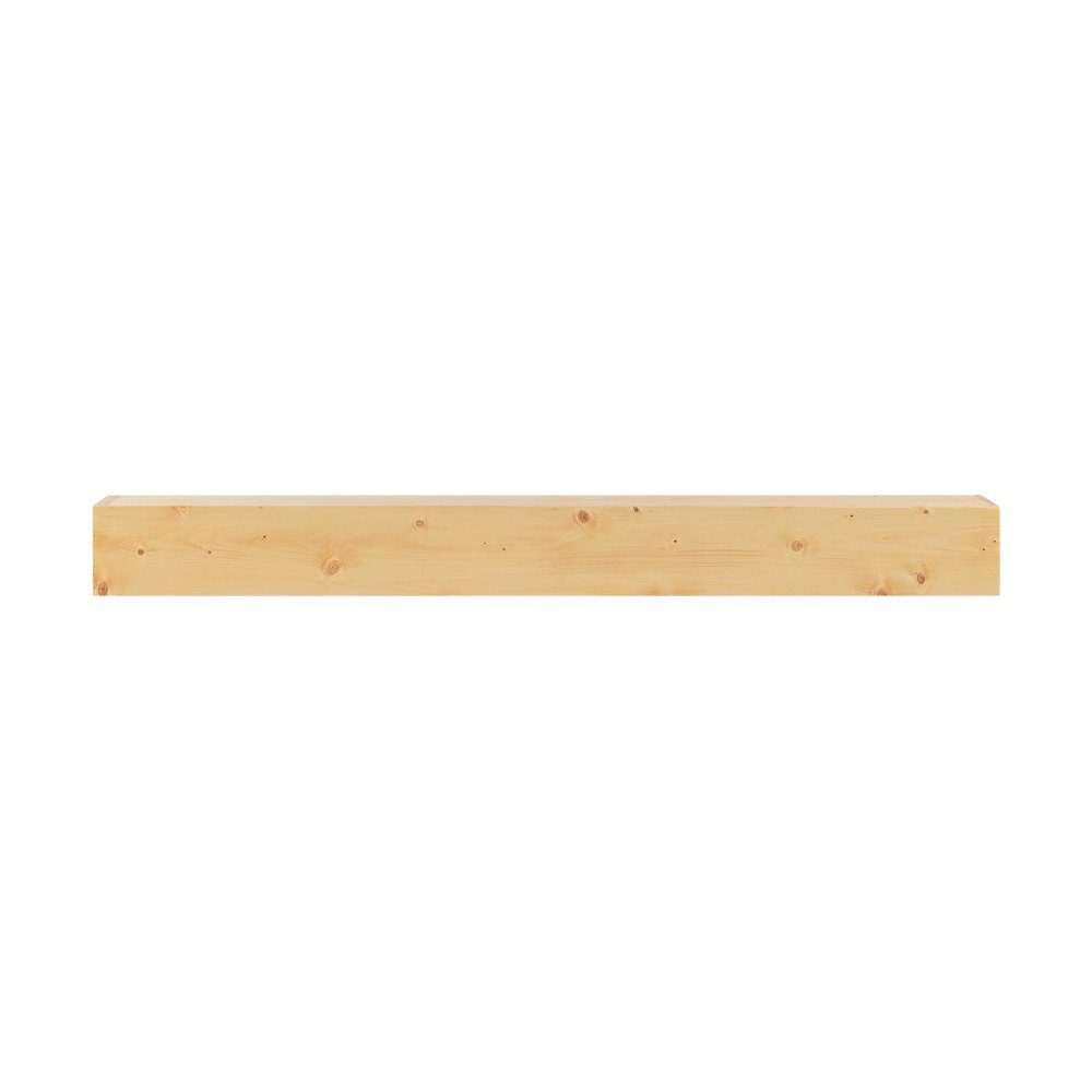 Kaminsims, 152,4 x 20,3 x 15,2 cm, Tragkraft: 22,7 kg, Naturholz, Kaminsims über dem Kamin, schwebendes Bauernhaus-Wandregal, handgefertigtes Kaminsims aus Holz, Wanddekoration, rustikales Naturholz