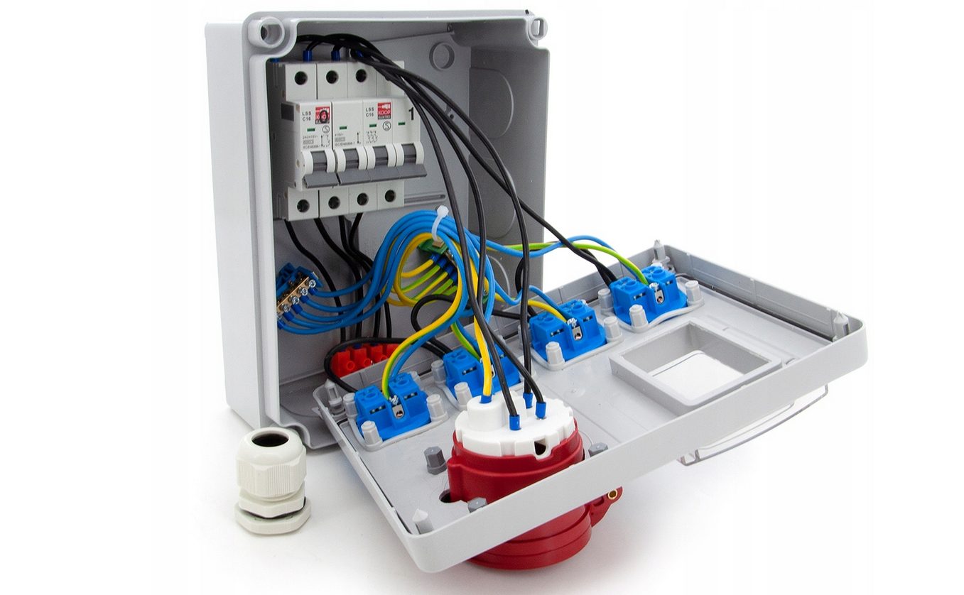 #VENTE# Distributeur électrique mural 1x prise de courant de chantier 16A / 4x230V