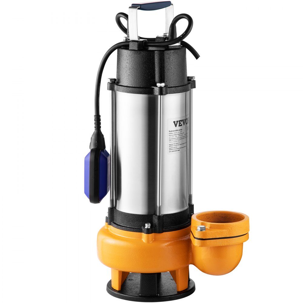 Schmutzwasserpumpe mit variablem Schwimmerschalter Tauchpumpe 2200W Gartenpumpe Fördermenge 60000L/h Schmutzwasser-Tauchpumpe max. Hub 18m Wasserpumpe IPX8 Ideal zum Pumpen von Wasser