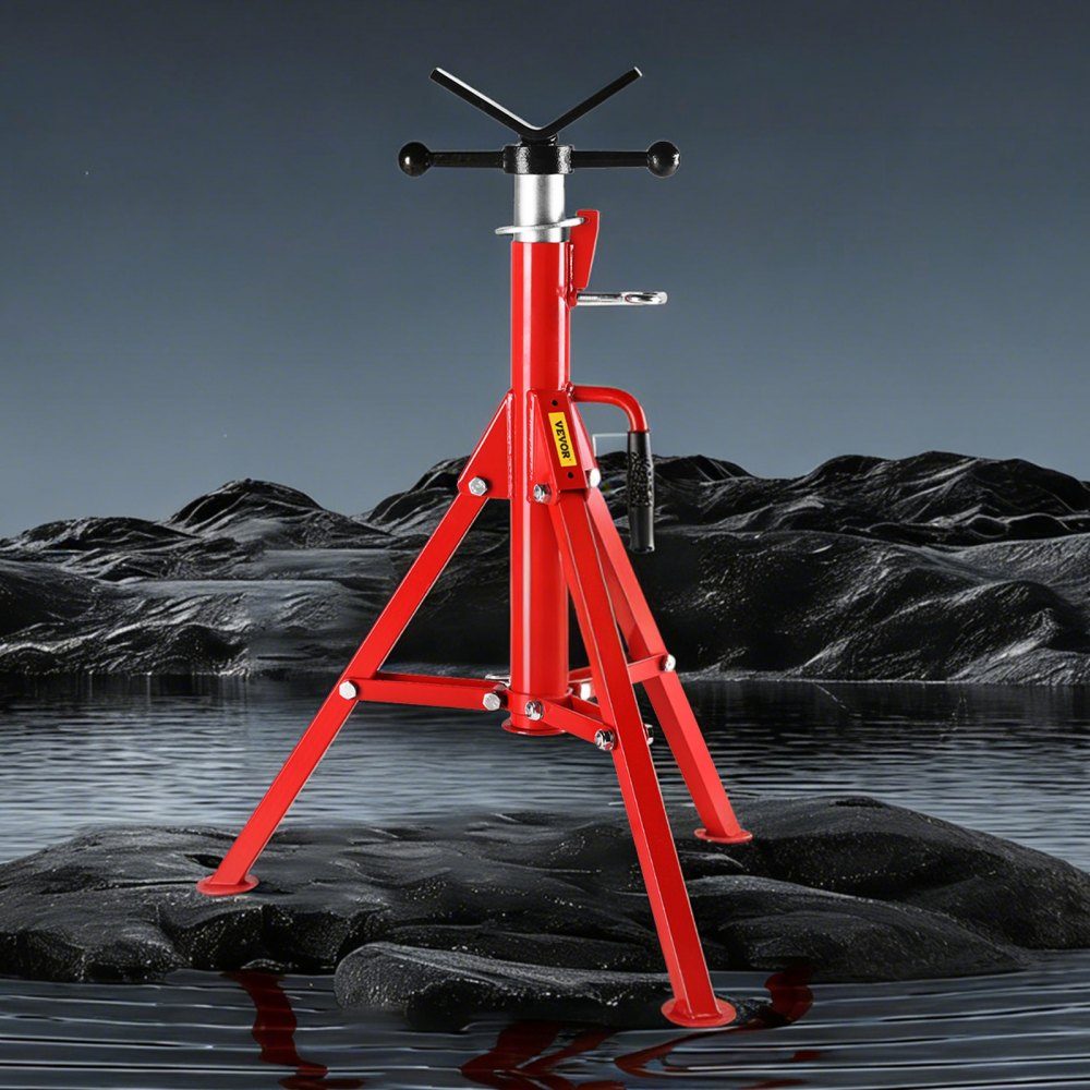 V Head Pipe Stand Height Adjustable 710-1320mm Pipe Stand 1134kg Portable Folding V Head Pipe Stand