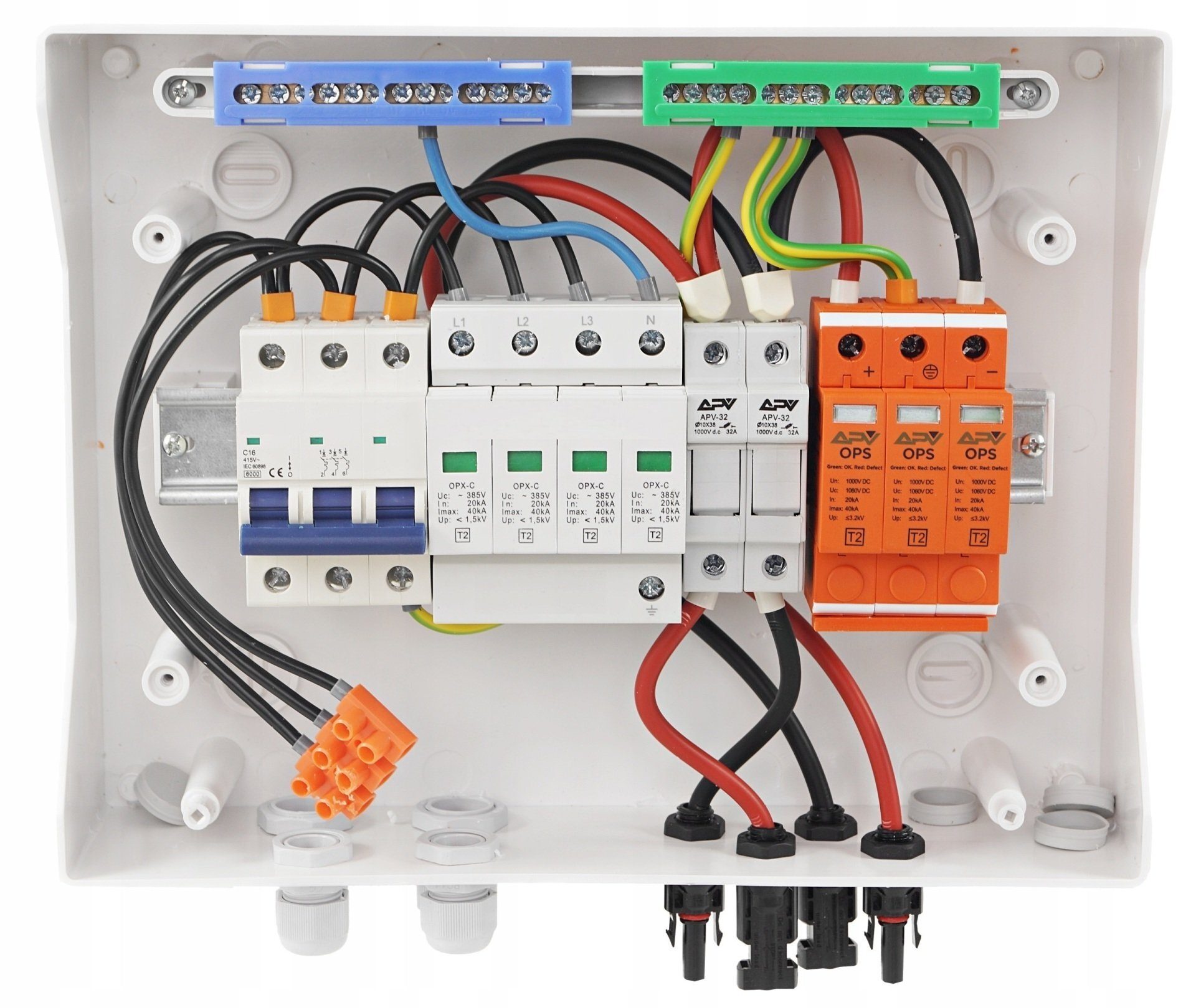 CONNECTION BOX SOLAR PHOTOVOLTAIC DC/AC 1-string – 12 modules