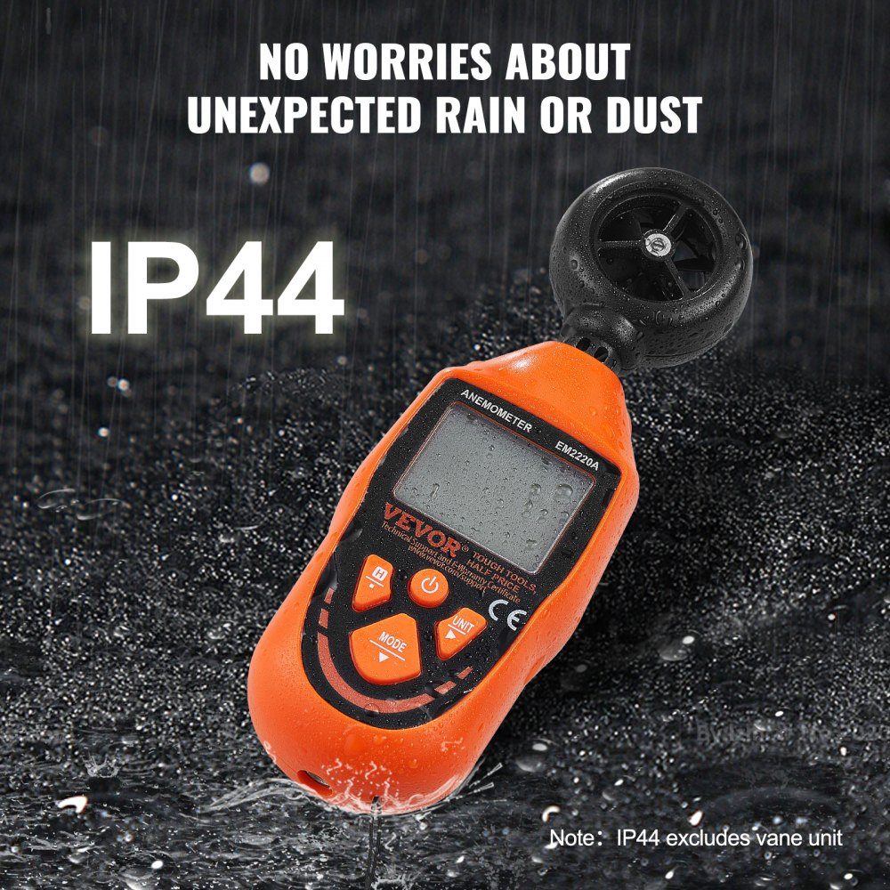 Anemometer 69.35 MPH Air Speed ​​Meter 163 x 54 x 32mm Anemometer IP44 Wind Meter Wind Strength Meter MAX/MIN/AVG/CU Wind Speed ​​Data -10-45℃ Air Meter Speed ​​Meter