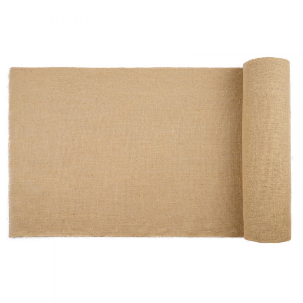 Jutestoff, Sackleinenstoffrolle, 50 x 50 hochdichte, breite, natürliche Sackleinenstoffrollen, 1016 mm x 9,1 m, für Dekoration, Kunsthandwerk, Hochzeit, Gartenarbeit, Winterabdeckung für Pflanzen und Bäume