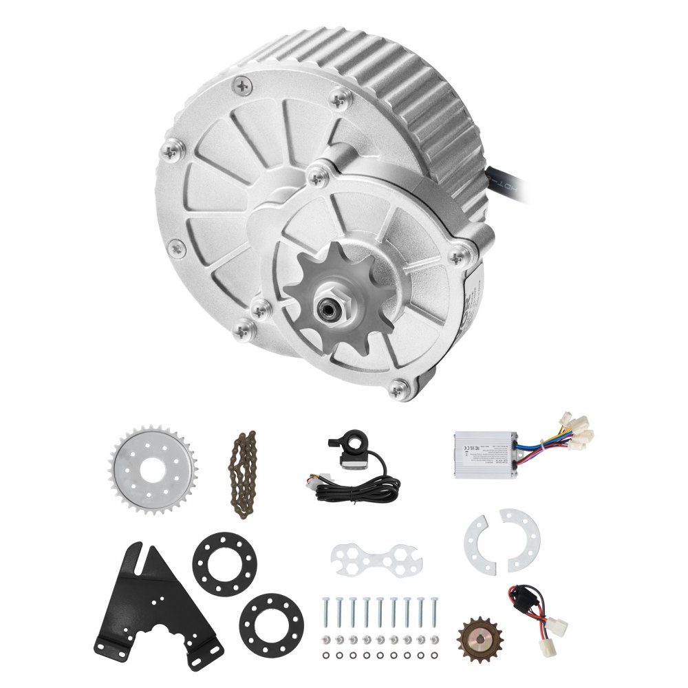 450W Brushed DC Electric Motor - 36V 3000RPM Motor with Upgraded Speed ​​Controller and Thumb Throttle Kit, Electric Motor for Go Karts, E-Bikes, Motorcycles, Scooters