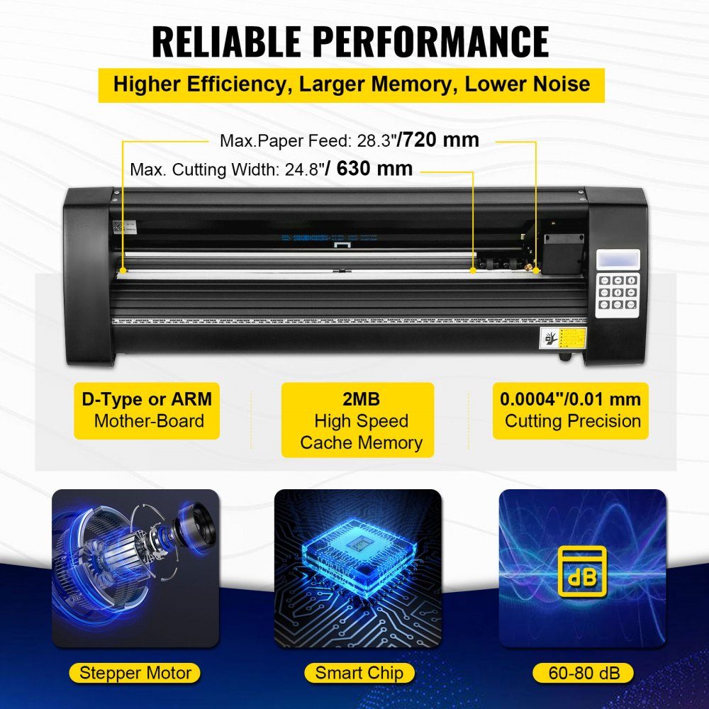 720mm Vinyl Cutter Plotter Machine Dark Vinyl Cutting Plotter 630mm Cutting Width Cutting Plotter Device Cutter Plotter with Stand