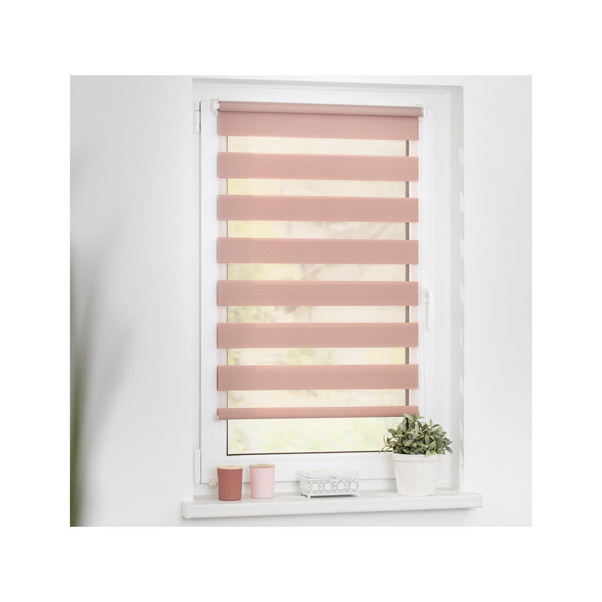 Duo-Rollo Klemmfix, ohne Bohren, gespannt, blickdicht, ab 45 x 150 cm