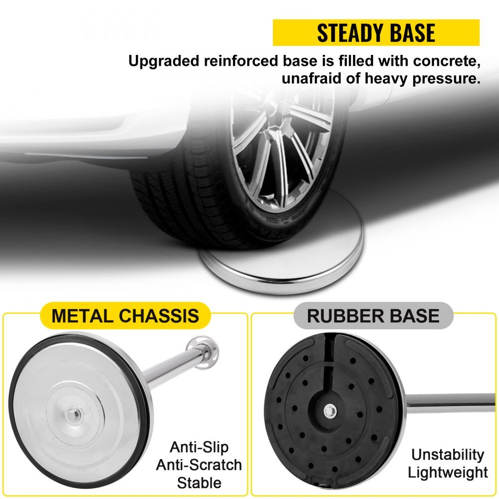 2 piece crowd control stake set with 1.5m black velvet rope, silver crowd control barrier with sturdy concrete and metal base - easy to assemble