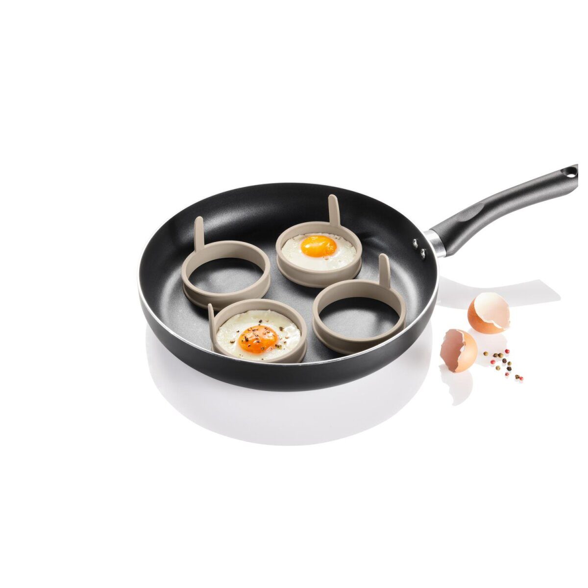LIVARNO home Egg Poaching Set/Fried Egg Ring Set/Omelette Mold, Microwave Safe (Fried Egg Ring)