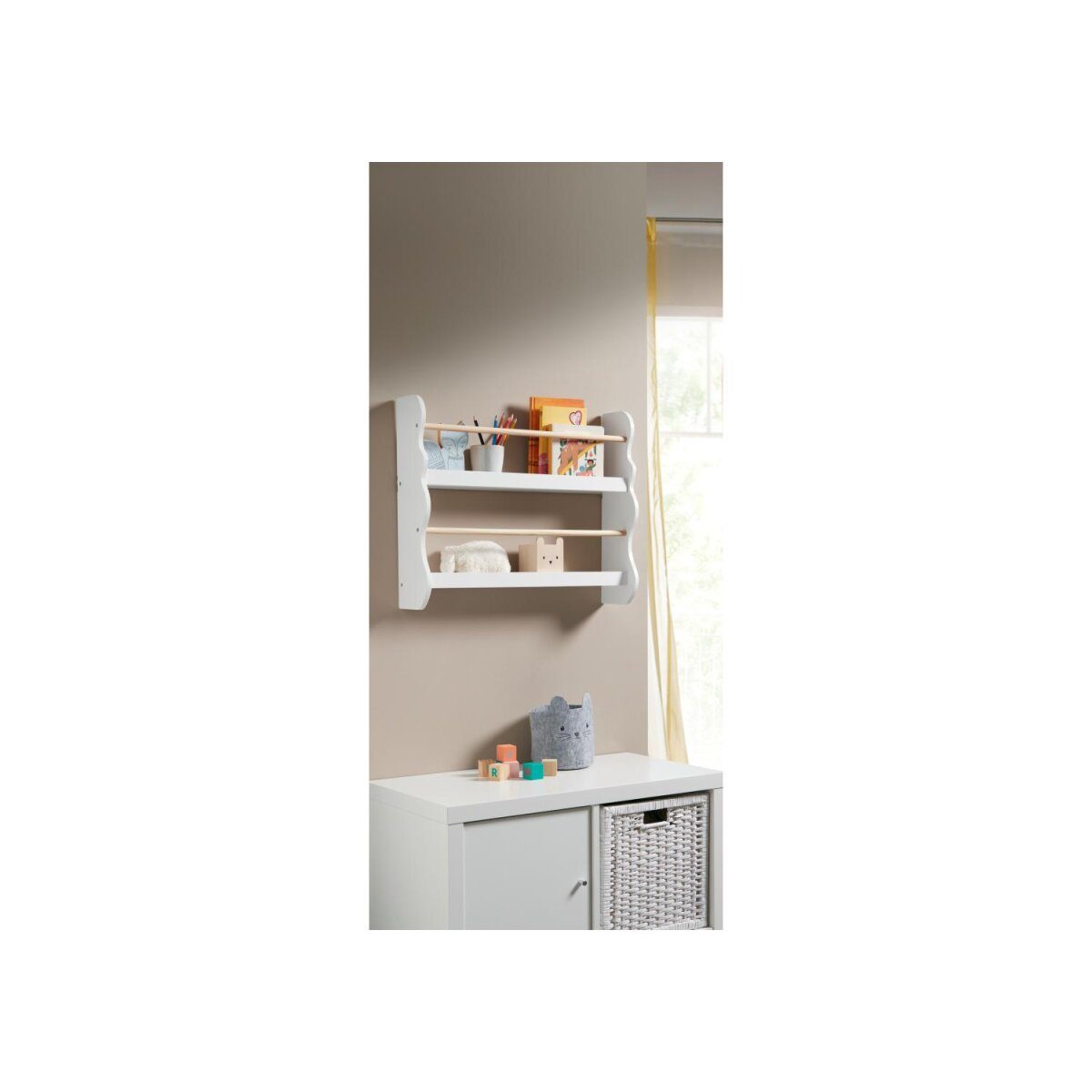 LIVARNO home children's wall shelf, robust and easy to clean