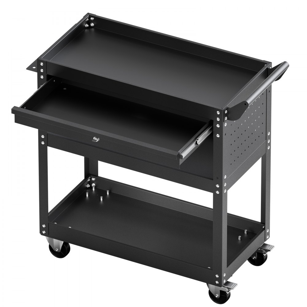 Werkzeugwagen 830x350x826 mm, 160 kg Tragkraft, Werkstattwagen mit Schublade, Aufbewahrungsorganisator für Mechaniker-Werkzeuge, für Garage, Lager und Werkstatt, schwarz Werkzeugwagen 830x350x826 mm, 160 kg Tragkraft, Werkstattwagen mit Schublade, Aufbewahrungsorganisator für Mechaniker-Werkzeuge, für Garage, Lager und Werkstatt, schwarz