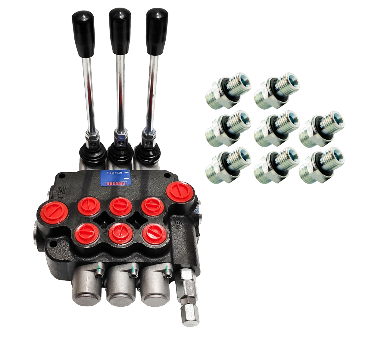 Distributeur hydraulique hydraulique 3P40 + KIT raccords tétons